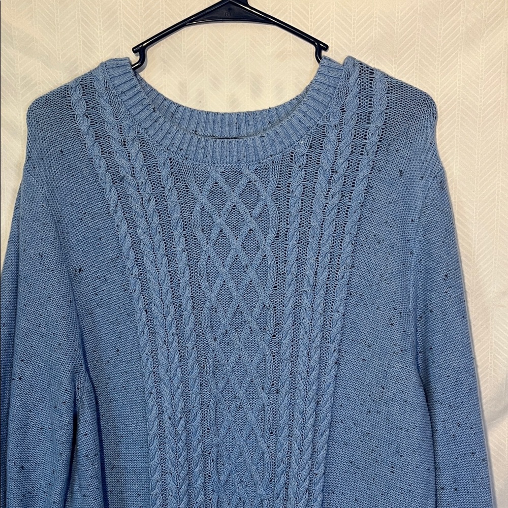 Croft & Barrow Blue Cable Knit Women's winter Sweater. XXL.        WN EB